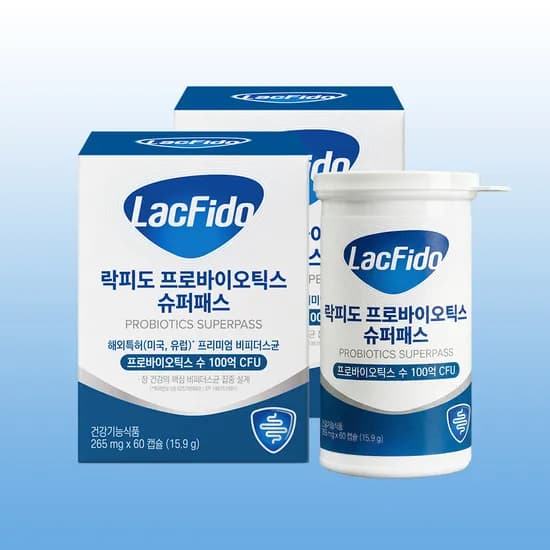락피도 프로바이오틱스 슈퍼패스 100억 유산균 60캡슐 2개