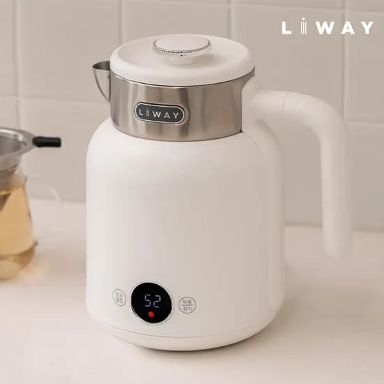 무선포트 분유포트 차탕기 전기포트 전기주전자 티포트 LWT-150W(화이트/스텐)
