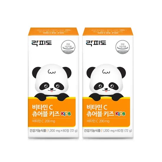 락피도 비타민C 츄어블 키즈 /영국산 프리미엄 비타민C 60정, 2개