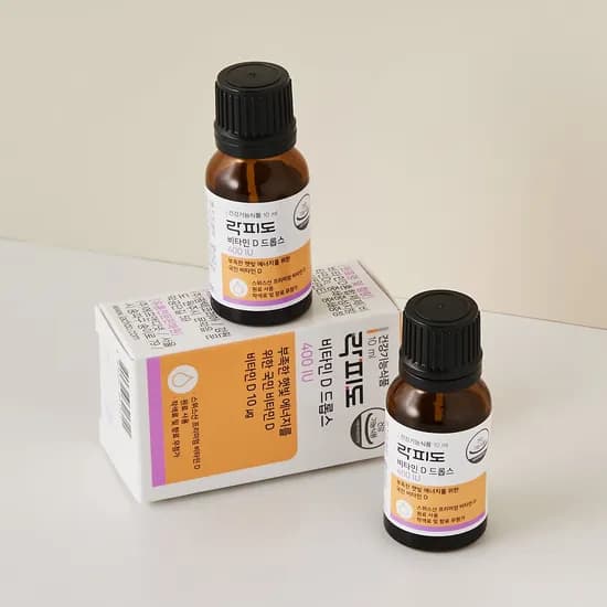 락피도 비타민D 드롭스 400IU / 햇빛 에너지 국민 비타민D 10ml, 2개