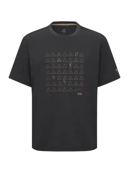 K2 남성 KTR ROCK 락 반팔 라운드 티셔츠 ECO Charcoal KMM25209C8