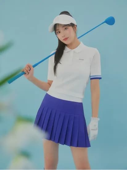 와이드앵글 여성 TO PRO 밑단 플리츠 큐롯 Royal Blue WWM25Q11B6