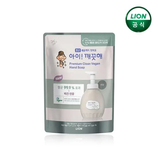 아이깨끗해 프리미엄 클린비건 400ml 리필 1개