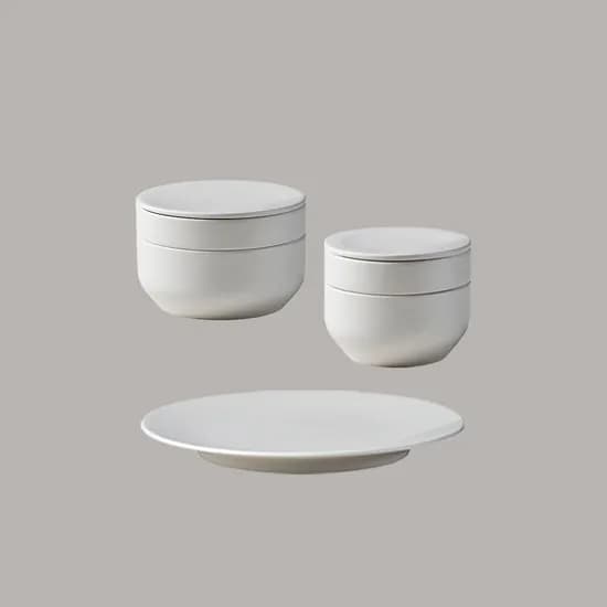 N단독구성 데켓 1인조 세트(멀티용기S+ 멀티용기M + 원형플레이트)