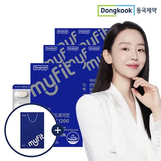 동국제약 마이핏V 관절연골 뼈건강 소연골 콘드로이친 뮤코다당단백 1200 60정, 6개