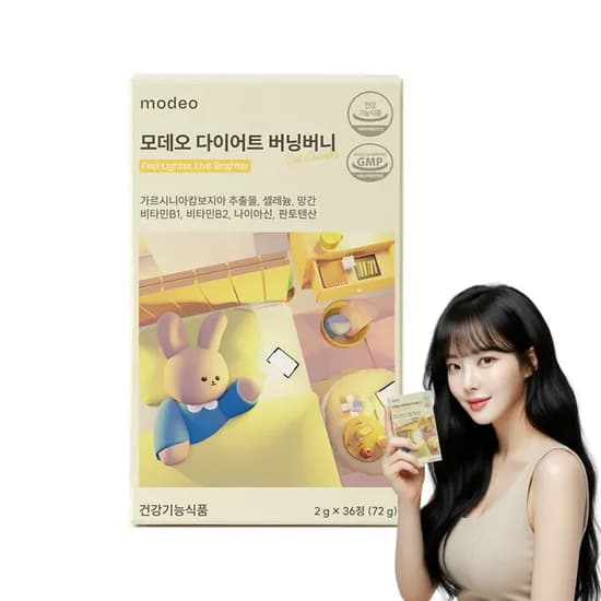 모데오 버닝버니 다이어트 캔디 가르시니아 츄어블 레몬맛 36정 1개