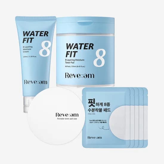 리브엠 워터핏 8중 수분착붙 패드 60매+크림 100ml