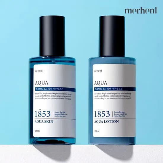 메르헨트 옴므 아쿠아 남자 스킨 로션 세트 200ml 남성 기초 화장품 수분