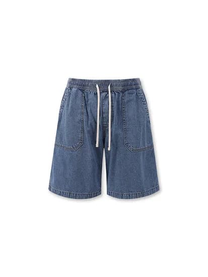 탑텐 남성 COOL 밴딩 데님 쇼츠_MSF2DH1901