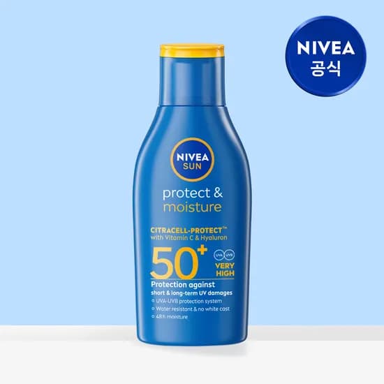 니베아 선 프로텍트 앤 모이스춰 선 로션 SPF50+/PA++++ 100ml 1개
