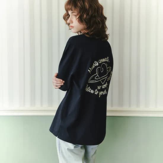 [제로스트릿][2컬러] 하트 스페이스 반팔 티셔츠 HEART SPACE SHORT SLEEVE T-SHIRT