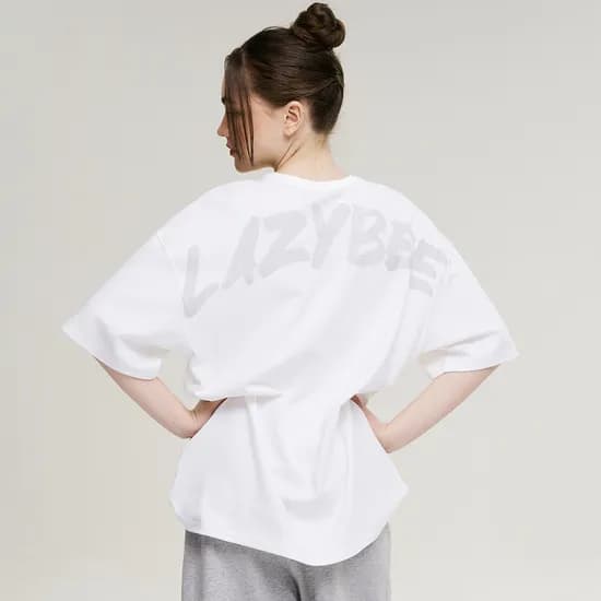 여성 남자 파워 리프팅 오버핏 기능성 반팔 헬스복 트레이닝복 러닝복 운동복 화이트