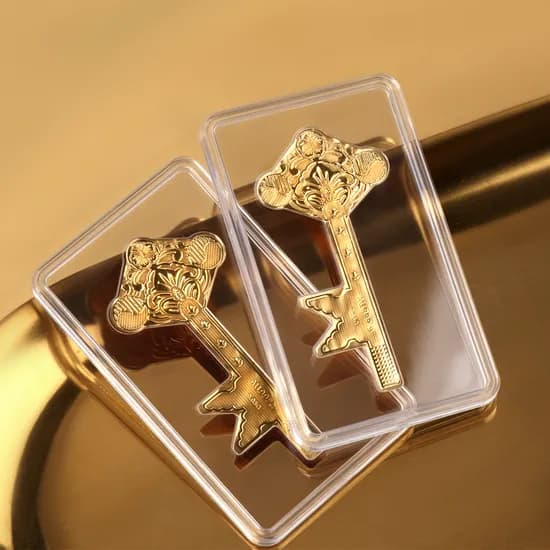 추석선물 (1+1) 24K 순금 골드 행운 기원 열쇠 2개 SET