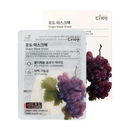 자연의벗 다자연 영동 포도 마스크팩 13매