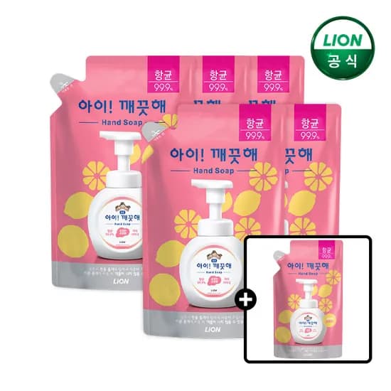 아이깨끗해 핸드워시 레몬 450ml 리필 5개 외 200ml 리필