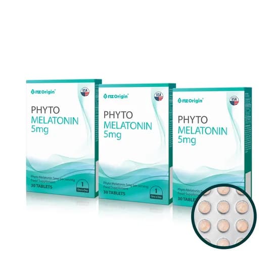 엔젯오리진 식물성 멜라토닌 5mg 테아닌 트립토판 비타민B6 B12 30정, 3개