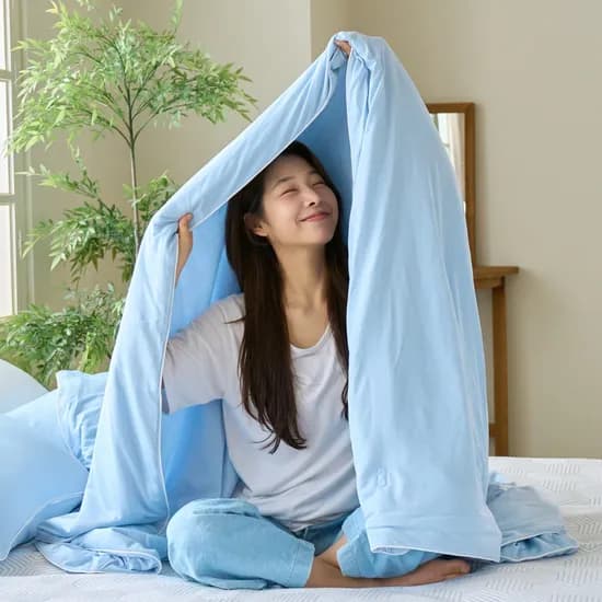 시원쿨쿨 냉감이불 시원한 양면 쿨 여름 이불 아이스블루 Q(퀸)