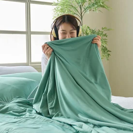 시원쿨쿨 냉감이불 시원한 양면 쿨 여름 이불 라이트그린 Q 퀸