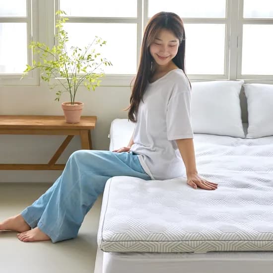 멜루나 냉감 침대토퍼 국산 쿨링 거실 토퍼 매트리스 여름용 SS 슈퍼싱글