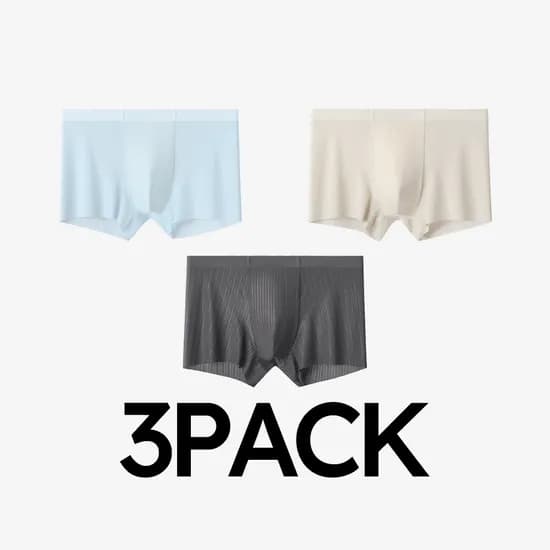 3개세트 남자 사각 인견 기능성 빅사이즈 무봉제 여름 쿨링 드로즈 팬티 트렁크 속옷 브리프