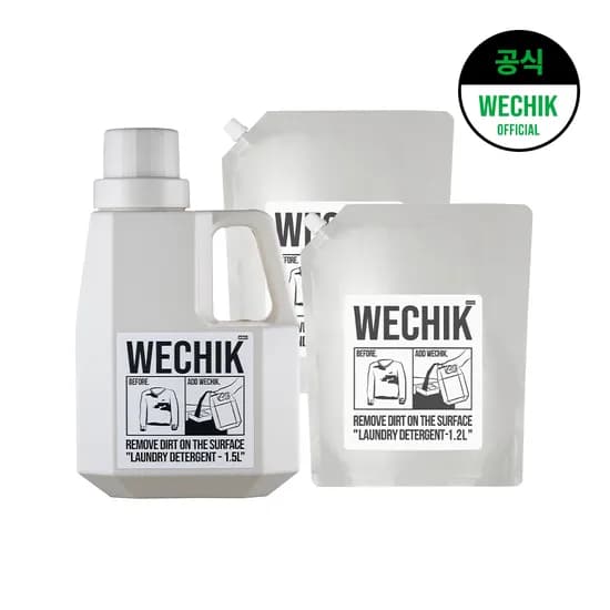 위칙 9중효소 EM Plus 세탁세제 1.5L 1개 리필 1.2L 2개