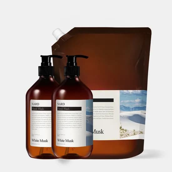 나드 리프레쉬 퍼퓸드 핸드워시 화이트머스크향 500ml 2개입 리필 1L
