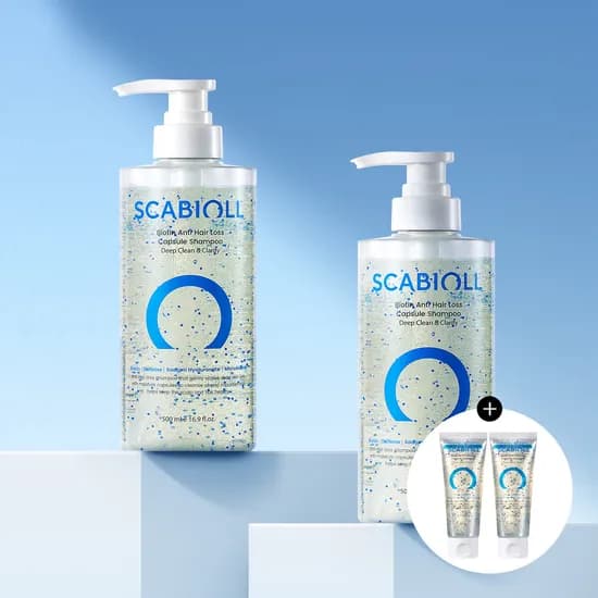 스카비올 탈모증상완화 캡슐 샴푸 500mlX2(+증정 트리트먼트 280ml)