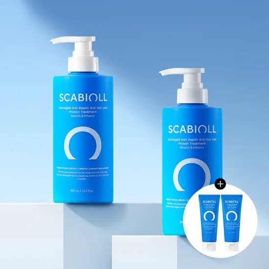 스카비올 탈모증상완화 단백질 트리트먼트 500mlX2(+증정 70ml 2개)