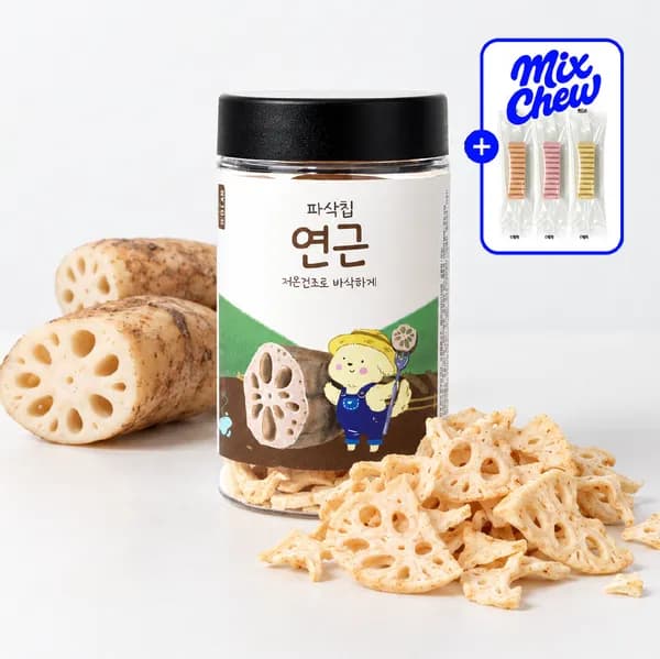 댕댕이연구소 강아지 간식 저온 건조 야채 채소 과일 파삭칩 연근 50g