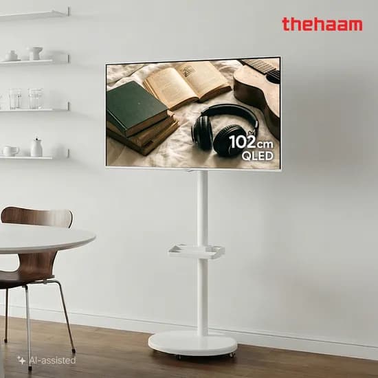 더함 삼탠바이미 스마트 QLED 라이트 102cm(40인치), 이동식 스탠드