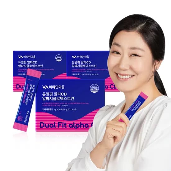 비타민마을 듀얼핏 알파CD 알파시클로덱스트린 30포, 3개