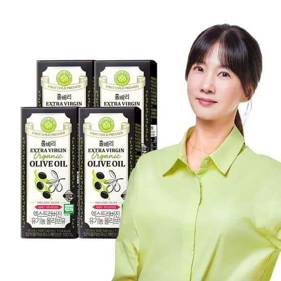 홀베리 엑스트라버진 유기농 올리브유 (1박스 14포입) 140ml, 4개