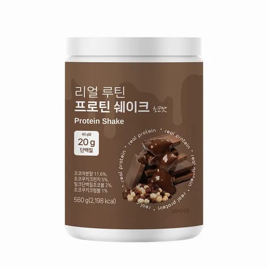 안국약품 리얼루틴 프로틴 쉐이크 초코맛 560g, 1개