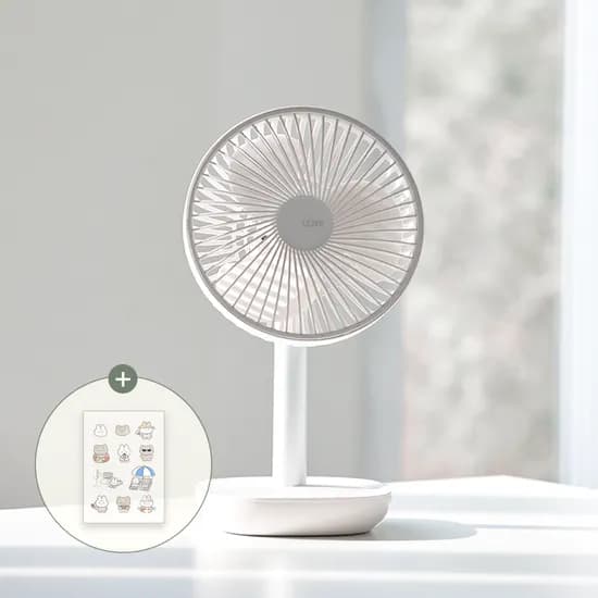 르젠 6인치 시그니처 캐릭터 무선 BLDC 저소음 사무실용 가정용 캠핑용 탁상용선풍기 LZF-BN08