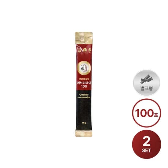 PNBG 풍년보감 에브리데이100 홍삼정 진액스틱 가성비 선물세트 벌크 100포, 2개