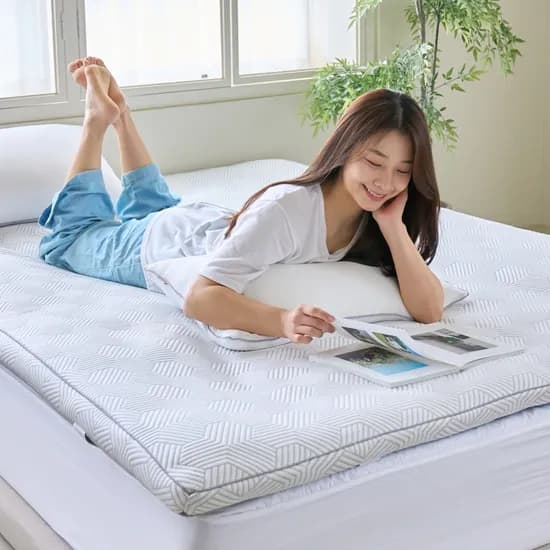 멜루나 냉감 침대토퍼 국산 쿨링 거실 토퍼 매트리스 여름용 K 킹