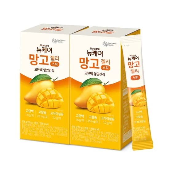 뉴케어 망고 젤리 스틱 고단백 영양간식 25g 30개