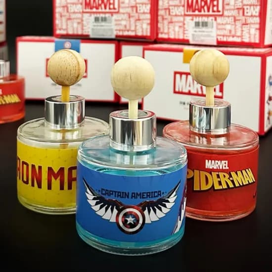 마블 정품 차량용 방향제 디퓨저 캡틴아메리카 - 아쿠아 체리블라섬, 120ml, 2개