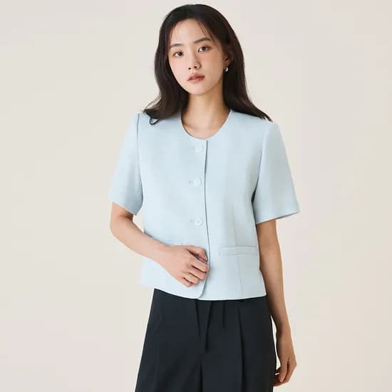 로엠 칼라리스 조직감 반팔 자켓 RMJKF26R11