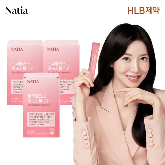 엽산 비타민 콜린 미오 나티아 트루밸런스 이노시톨 40:1 30포, 3개