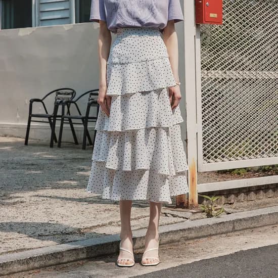 도트 캉캉 플레어 스커트 DOT CANCAN FLARE SKIRT