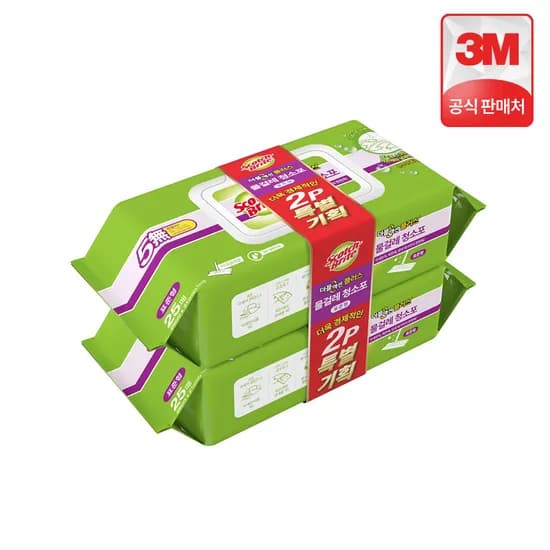 3M 스카치브라이트 표준형 물걸레청소포 더블액션 플러스 50매