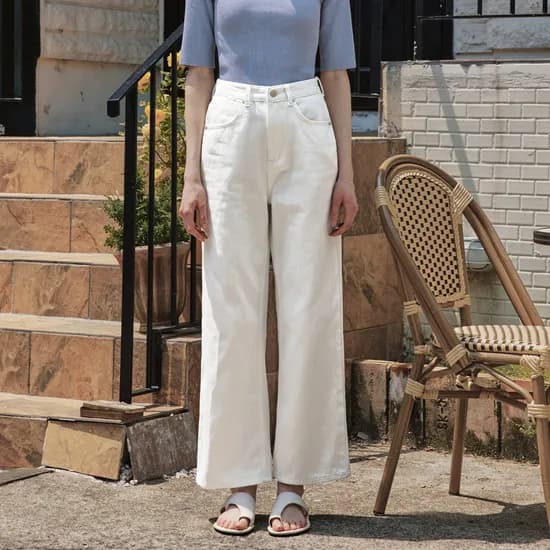 아몬드 와이드 데님 팬츠 ALMOND WIDE DENIM PANTS