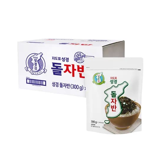 지도표 성경김 김자반 돌자반 조미김 업소용 대용량 300g, 8개
