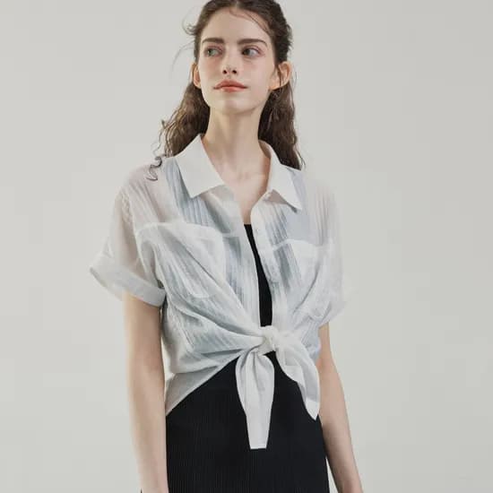빅 포켓 롤업 셔츠 BIG POCKET ROLL-UP SHIRT / WHITE
