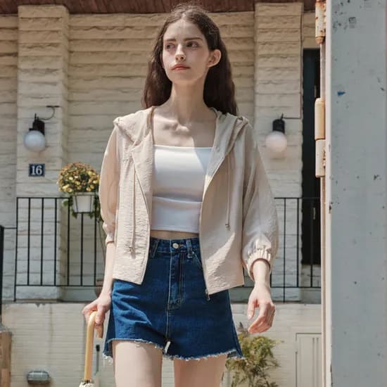 썸머 후드 집업 SUMMER HOOD ZIP-UP / BEIGE