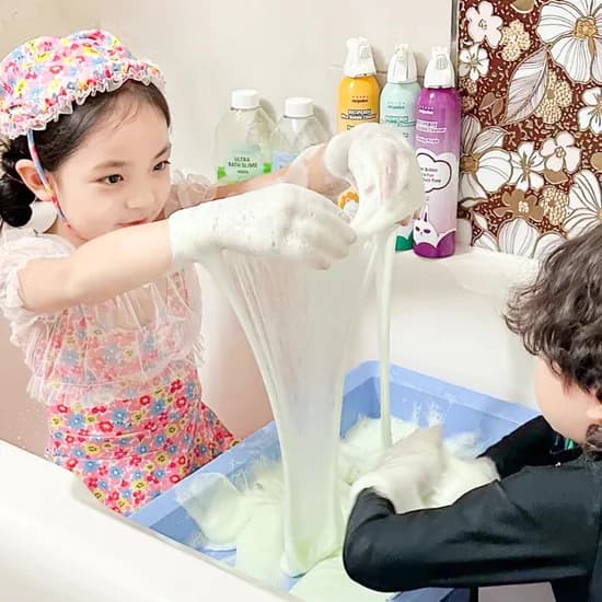 레시피박스 울트라 목욕 바스 슬라임 520ml 대용량 번들 그린4개