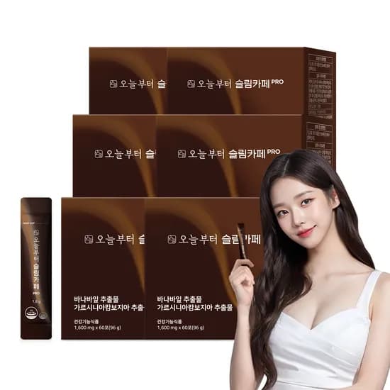 오늘부터 슬림카페 다이어트 커피 혈당케어 가르시니아 다이어트보조제 HCA 60포, 6개