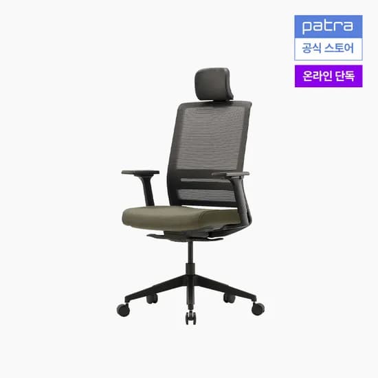 파트라 오크노 컴퓨터 책상 의자 SOKN11PABS BK 그린