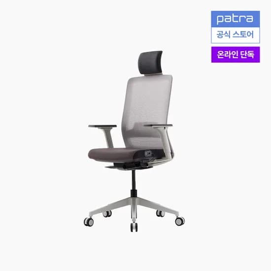 파트라 라온 업 컴퓨터 학생 책상 의자 온열시트 CORM11HPABS 그레이/베이지